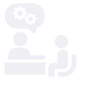 Person at desk graphic